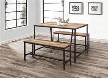 Urban Dining Table & Bench Set