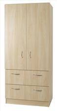 Woodrain 2 Drawer Wardrobe