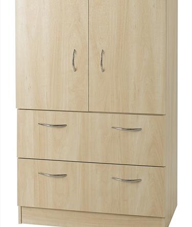 Woodrain 2 Drawer Wardrobe