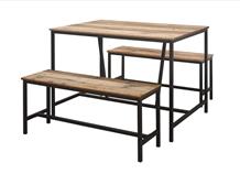 Urban Compact Dining Table & Bench Set